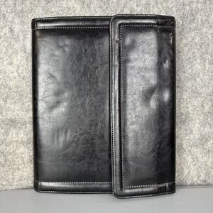 Samsonite Vinyl Tri-Fold Writing Pad, 10 1/2" x 12 1/2" Black Organizer Pouch